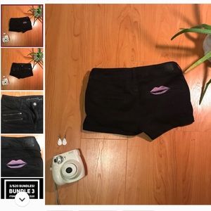 Kiss my ass punk shorts